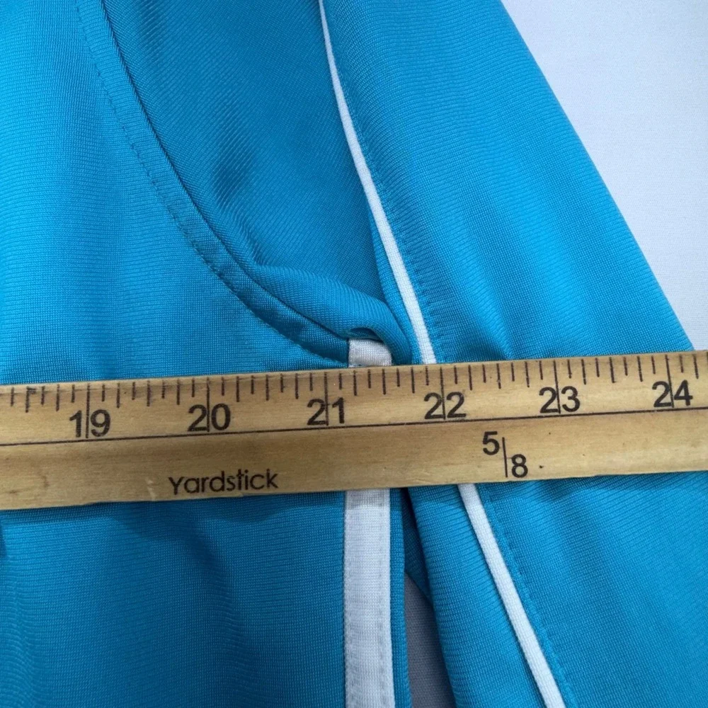 Adidas Mens XL Teal Full Zip Track Jacket Casual Athletic Outerwear AZF001